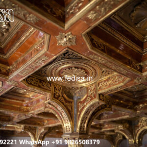 Wooden Classic Ceiling Design Murga Jali False Ceiling No-9345