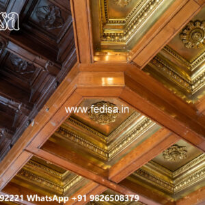 Wooden Classic Ceiling Design Plywood False Ceiling No-9353