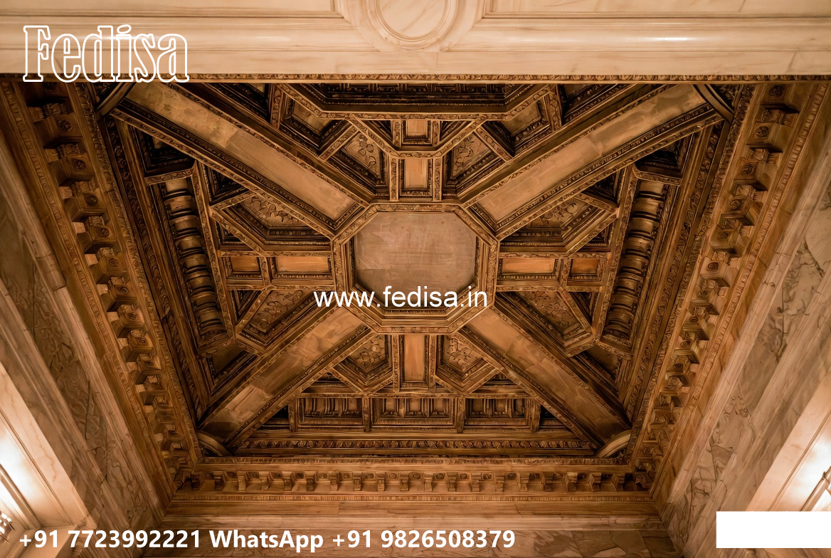 Wooden Classic Ceiling Design Plaster False Ceiling No-9371