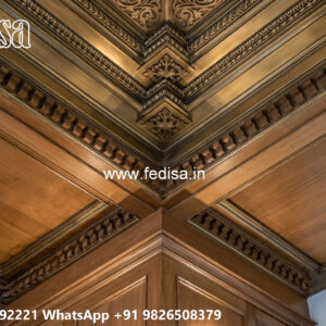 Wooden Classic Ceiling Design False Ceiling Jali Price No-9378