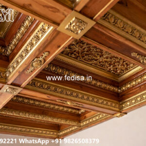 Wooden Classic Ceiling Design Types Of Pop Ceiling No-9396