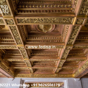 Wooden Classic Ceiling Design Thermocol Roof Ceiling Price No-9408