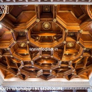 Wooden Classic Ceiling Design Livspace False Ceiling No-9423