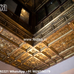 Wooden Classic Ceiling Design Murga Jali False Ceiling Price No-9435