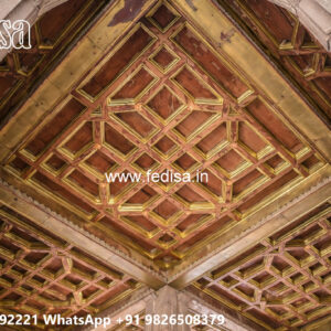 Wooden Classic Ceiling Design Black False Ceiling No-9436