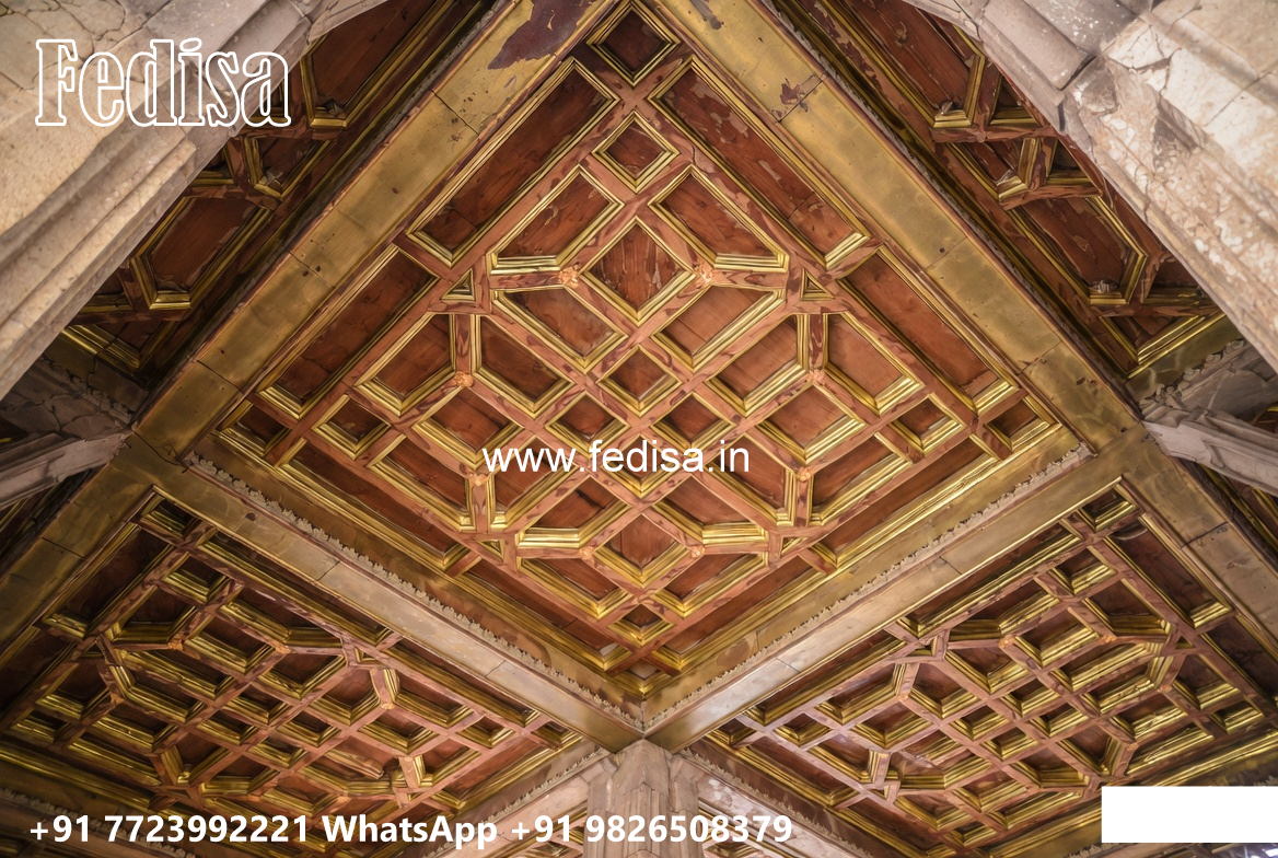 Wooden Classic Ceiling Design Black False Ceiling No-9436