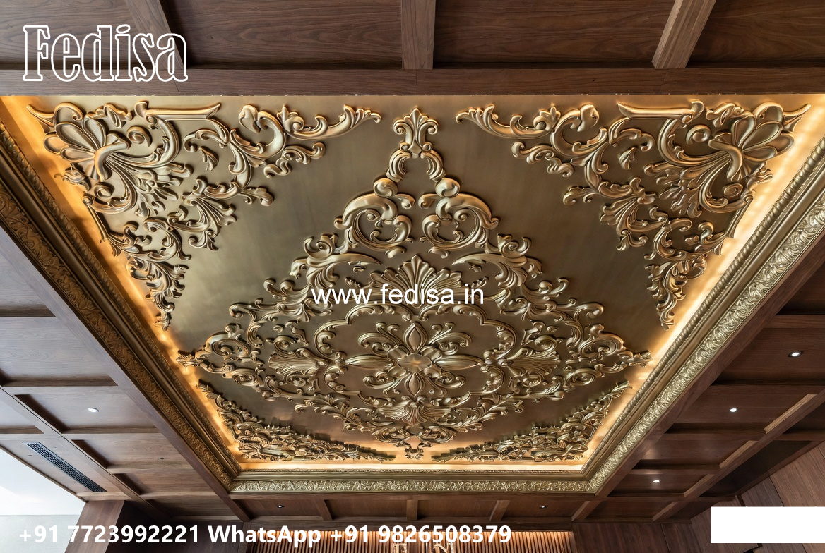 Wooden Classic Ceiling Design False Ceiling Bedroom With Fan No-9440