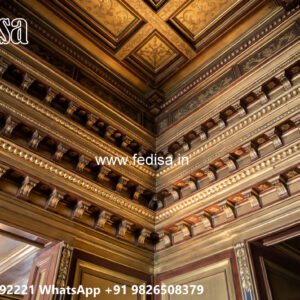 Wooden Classic Ceiling Design Rectangular False Ceiling No-9446