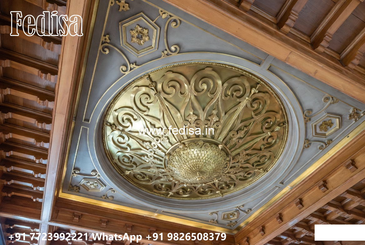 Wooden Classic Ceiling Design Double Fan False Ceiling No-9461