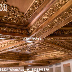 Wooden Classic Ceiling Design Glass False Ceiling Price No-9509