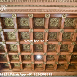Wooden Classic Ceiling Design False Ceiling For Rectangular Hall No-9523