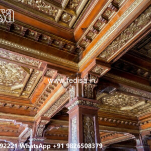 Wooden Classic Ceiling Design Homelane False Ceiling No-9531