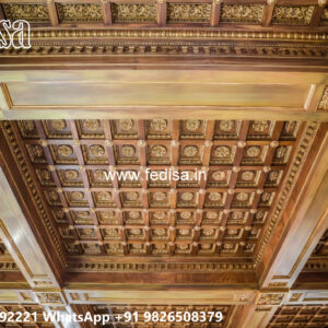Wooden Classic Ceiling Design False Ceiling Sketchup No-9552
