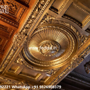 Wooden Classic Ceiling Design Double False Ceiling No-9558