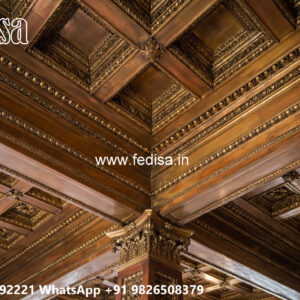 Wooden Classic Ceiling Design Simple False Ceiling For Hall No-9589