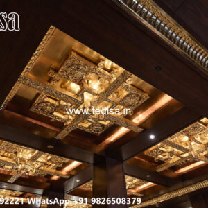 Wooden Classic Ceiling Design Ready Made Pop Ceiling No-9592