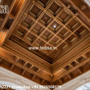 Wooden Classic Ceiling Design False Ceiling For Office Room No-9607