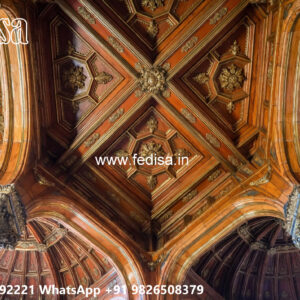 Wooden Classic Ceiling Design False Ceiling For Guest Room No-9621