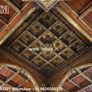 Wooden Classic Ceiling Design Pine Wood False Ceiling No-9624