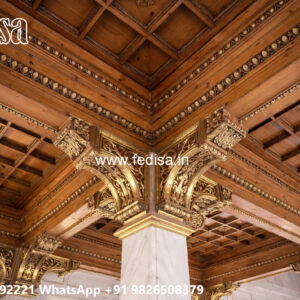 Wooden Classic Ceiling Design Fiber False Ceiling Price No-9639