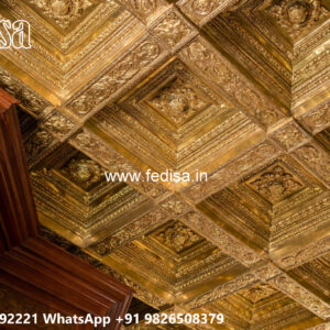 Wooden Classic Ceiling Design False Ceiling With Jali No-9649