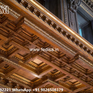 Wooden Classic Ceiling Design Laminate False Ceiling No-9658