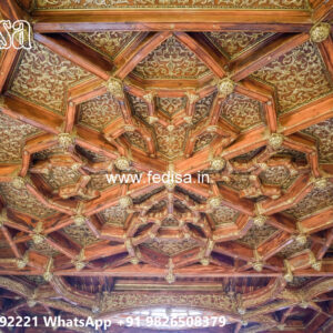 Wooden Classic Ceiling Design False Ceiling With Wardrobe No-9663