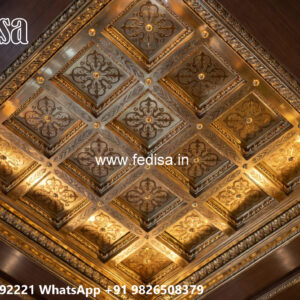 Wooden Classic Ceiling Design Guest Room False Ceiling No-9682