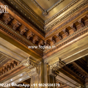 Wooden Classic Ceiling Design 3 By 2 False Ceiling Price No-9721