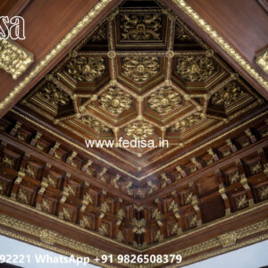 Wooden Classic Ceiling Design Mineral Wool False Ceiling No-9755