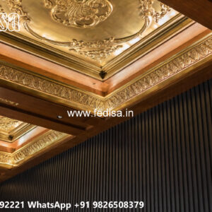 Wooden Classic Ceiling Design Living False Ceiling No-9759