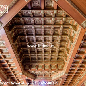 Wooden Classic Ceiling Design Pop Murga Jali False Ceiling No-9764
