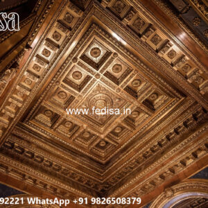 Wooden Classic Ceiling Design False Ceiling For Mandir No-9766