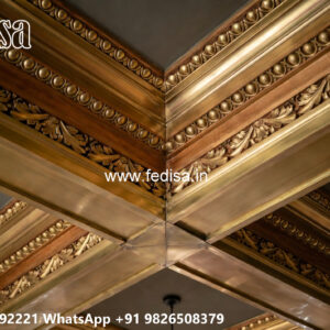 Wooden Classic Ceiling Design Fall Ceiling House No-9770