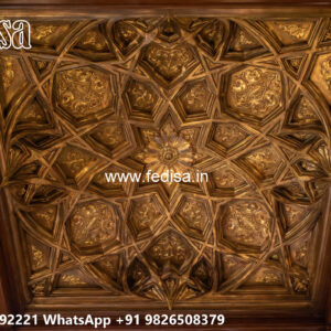 Wooden Classic Ceiling Design Bedroom With False Ceiling No-9774