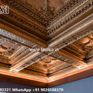 Wooden Classic Ceiling Design Gypsum Ceiling Hall No-9776