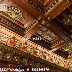 Wooden Classic Ceiling Design False Ceiling With Wooden Finish No-9783