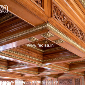 Wooden Classic Ceiling Design False Ceiling Service No-9790
