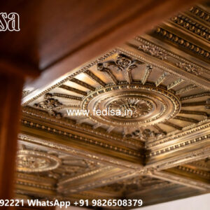 Wooden Classic Ceiling Design Fireproof False Ceiling No-9796