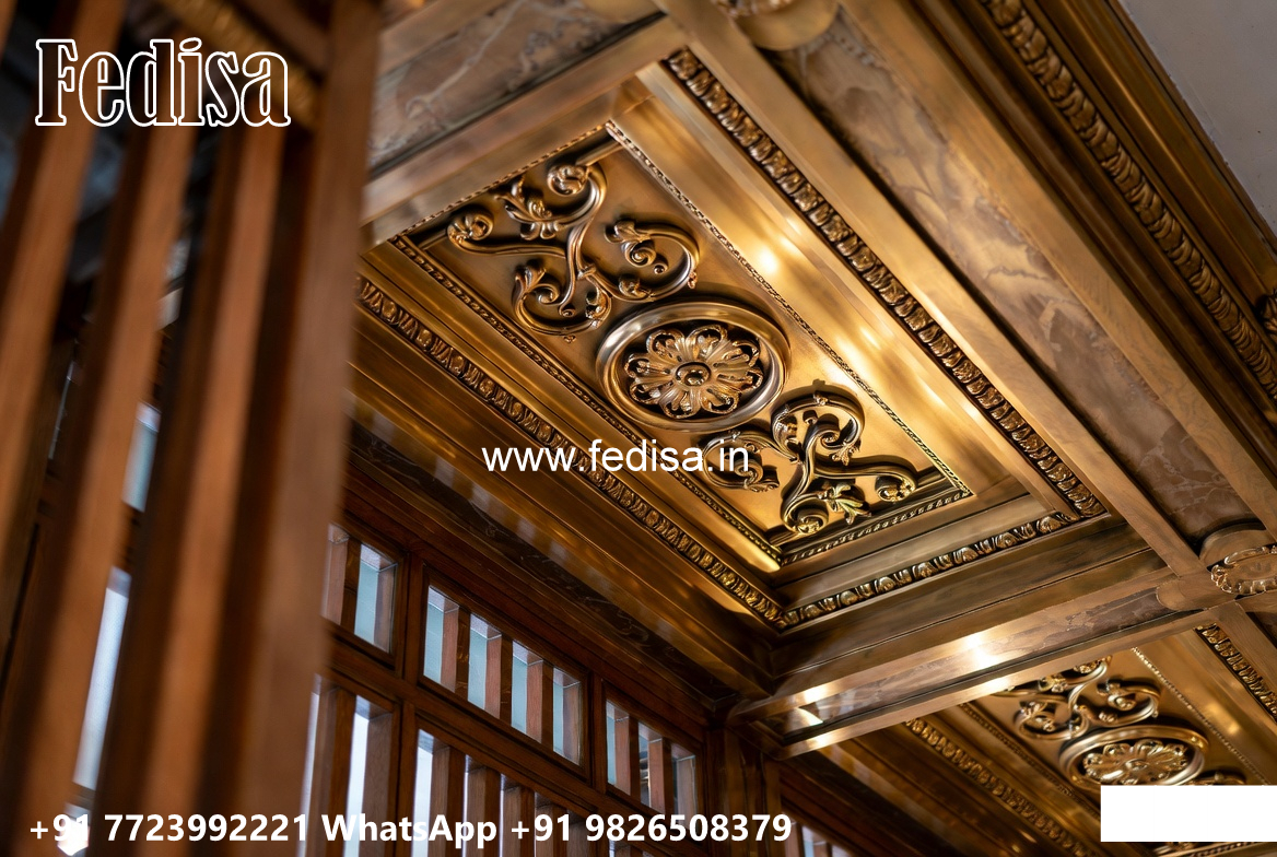 Wooden Classic Ceiling Design Jali Cutting False Ceiling No-9814