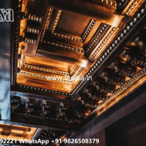 Wooden Classic Ceiling Design False Ceiling For Hall Price No-9817