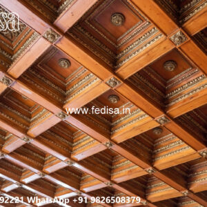 Wooden Classic Ceiling Design False Ceiling For Office Space No-9820