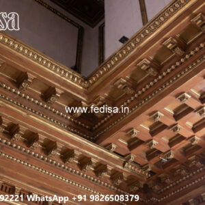 Wooden Classic Ceiling Design Godrej Interior False Ceiling No-9864