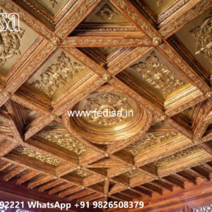 Wooden Classic Ceiling Design False Ceiling Washroom No-9886