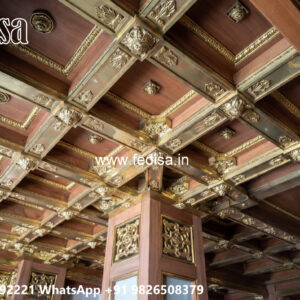 Wooden Classic Ceiling Design Metal Grid False Ceiling No-9887