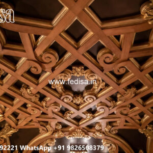 Wooden Classic Ceiling Design Usg False Ceiling No-9889