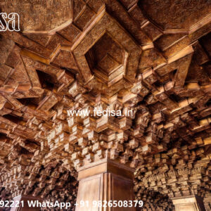 Wooden Classic Ceiling Design Kitchen Pop Design No-9917