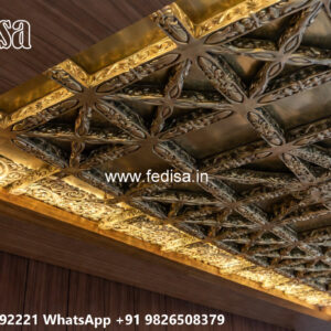 Wooden Classic Ceiling Design Pop Dizain No-9930
