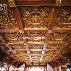Wooden Classic Ceiling Design Home Pop Design No-9938