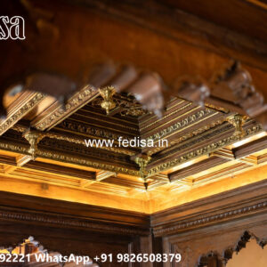 Wooden Classic Ceiling Design Pop Light Design No-9939